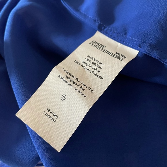 DVF Silk Chiffon Mini Gingham Dress Size 2 NWT - Picture 7 of 9